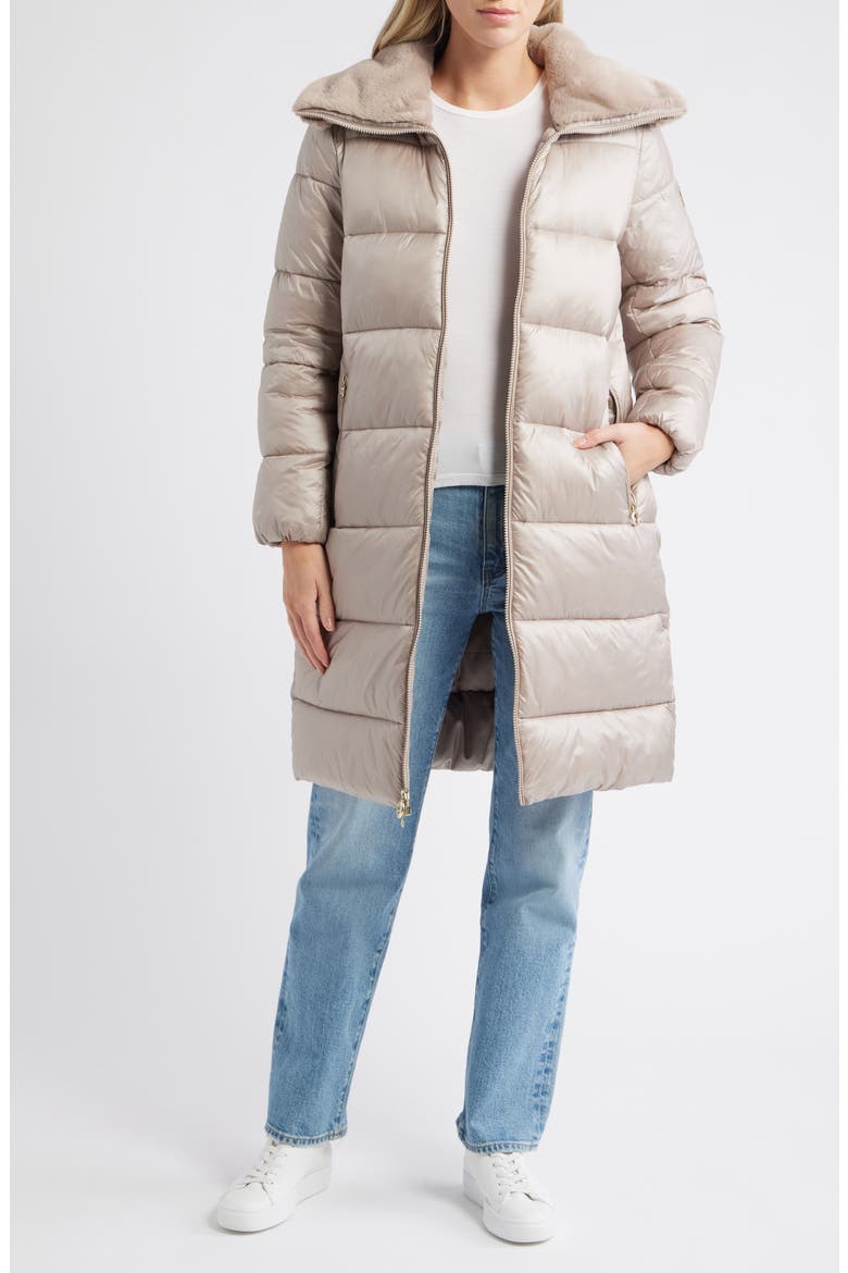 Missy Nylon Puffer Coat, Main, color, CHAMPAGNE