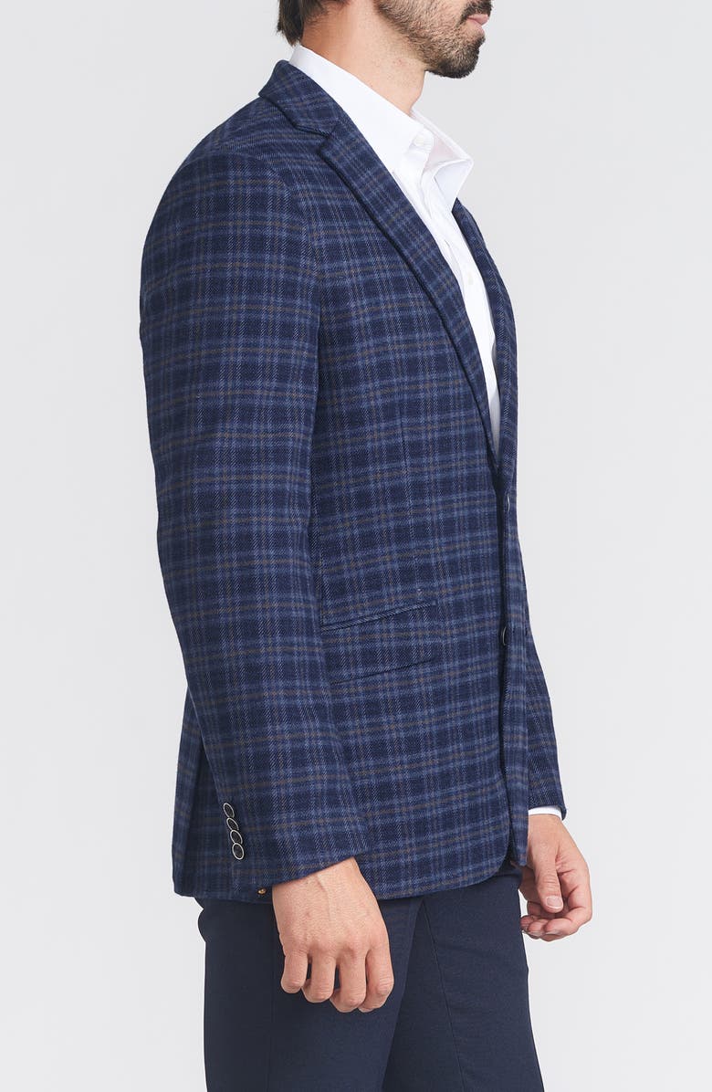 SAVILE ROW CO Plaid Sport Coat, Alternate, color, Navy