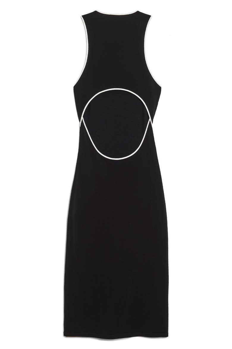 Nora Cutout Back Jersey Dress, Alternate, color, BLACK