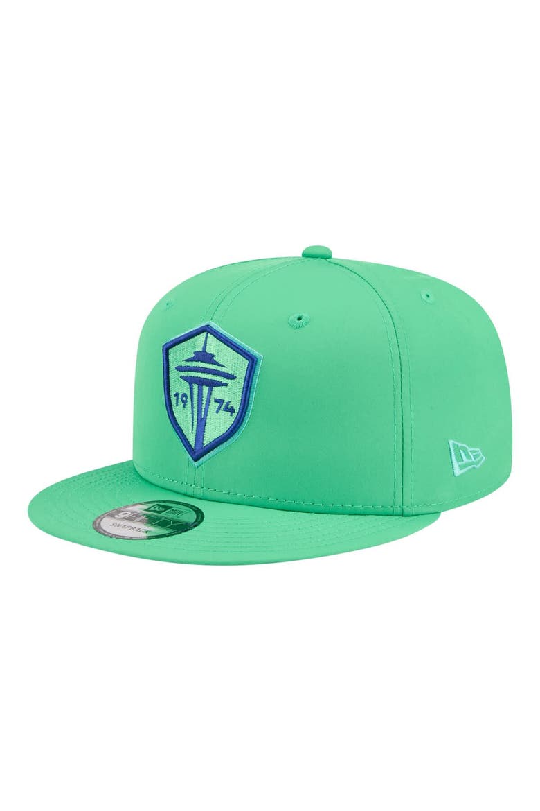 Men's New Era Green Seattle Sounders FC 2026 Jersey Hook 9FIFTY Snapback Hat, Main, color, Green