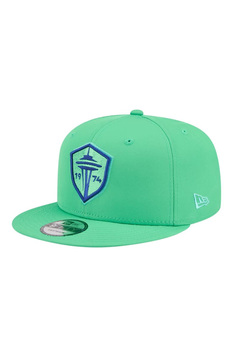 New Era Men's New Era Green Seattle Sounders FC 2026 Jersey Hook 9FIFTY Snapback Hat, Main, color, Green