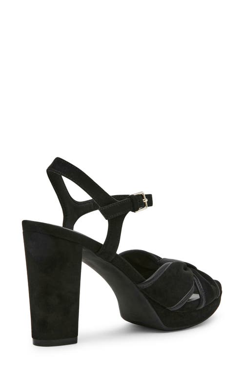 Shop Anne Klein Verde Ankle Strap Platform Sandal In Black Sued