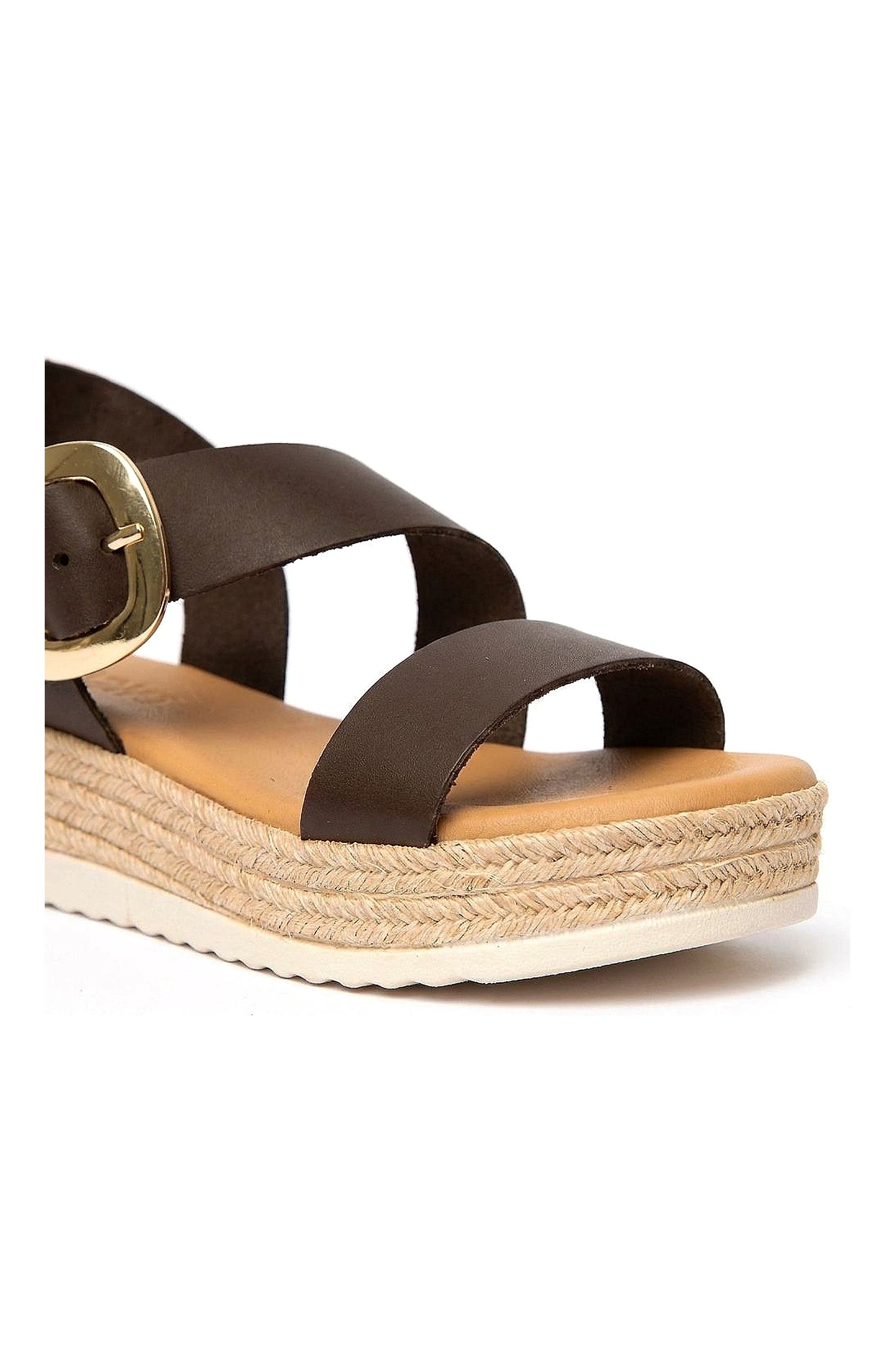 Liena Espadrille Sandal, Alternate, color, Chocolate