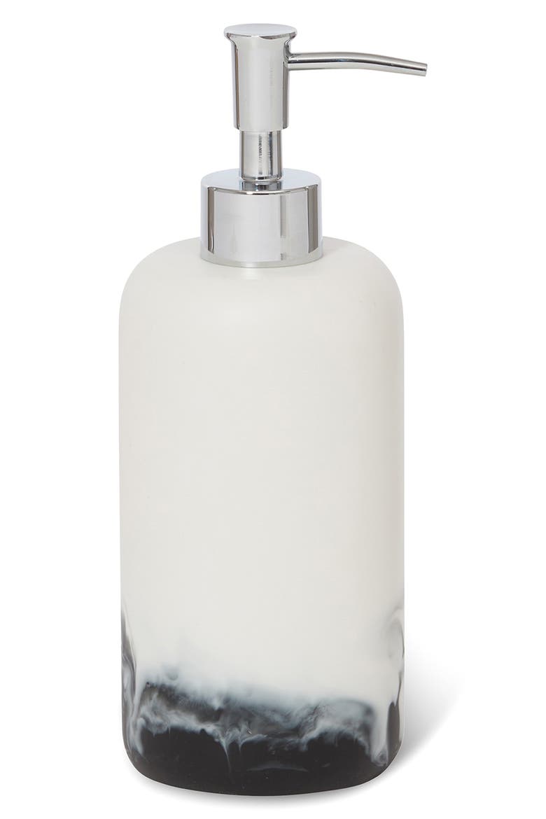 Ombré Lotion Pump, Main, color, WHITE/ BLACK
