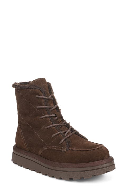 Ossi Faux Fur Trim Lace-Up Boot