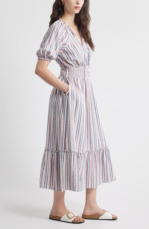 CASLONR CASLON(R) TIE FRONT LINEN BLEND MAXI SUNDRESS 