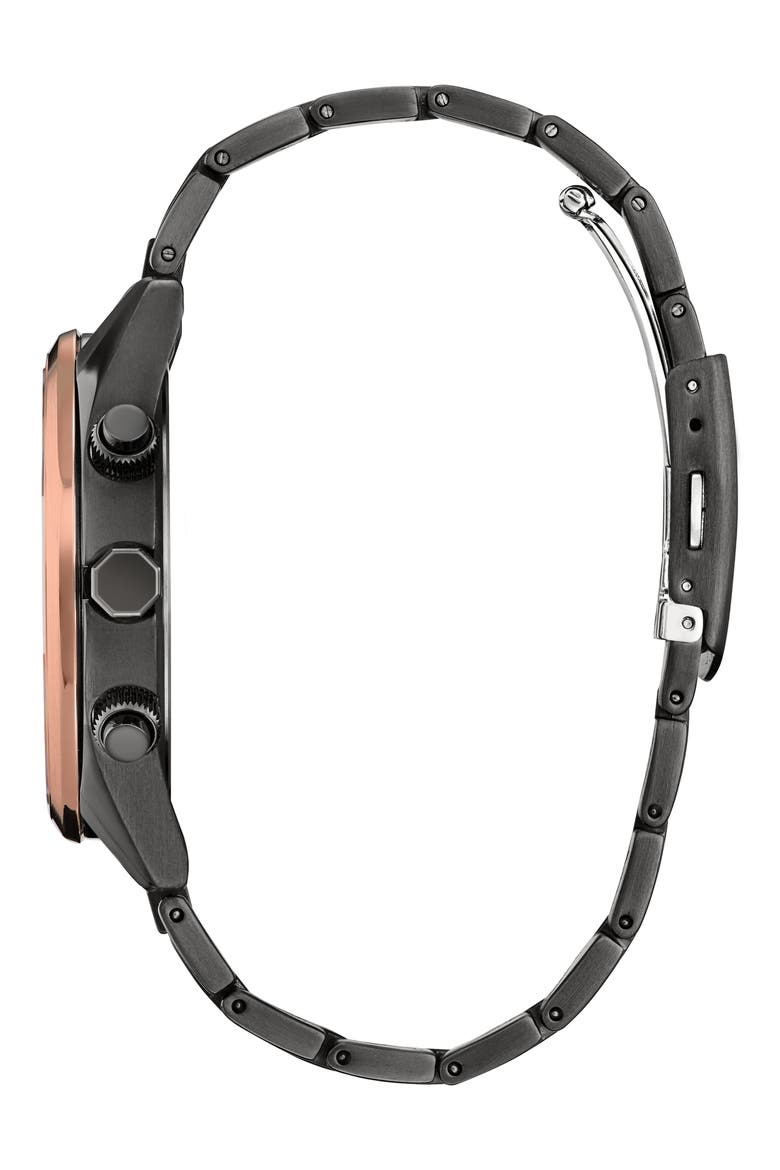 Sport Luxury Atomic Timekeeping Bracelet Watch, 43mm, Alternate, color, GRAY
