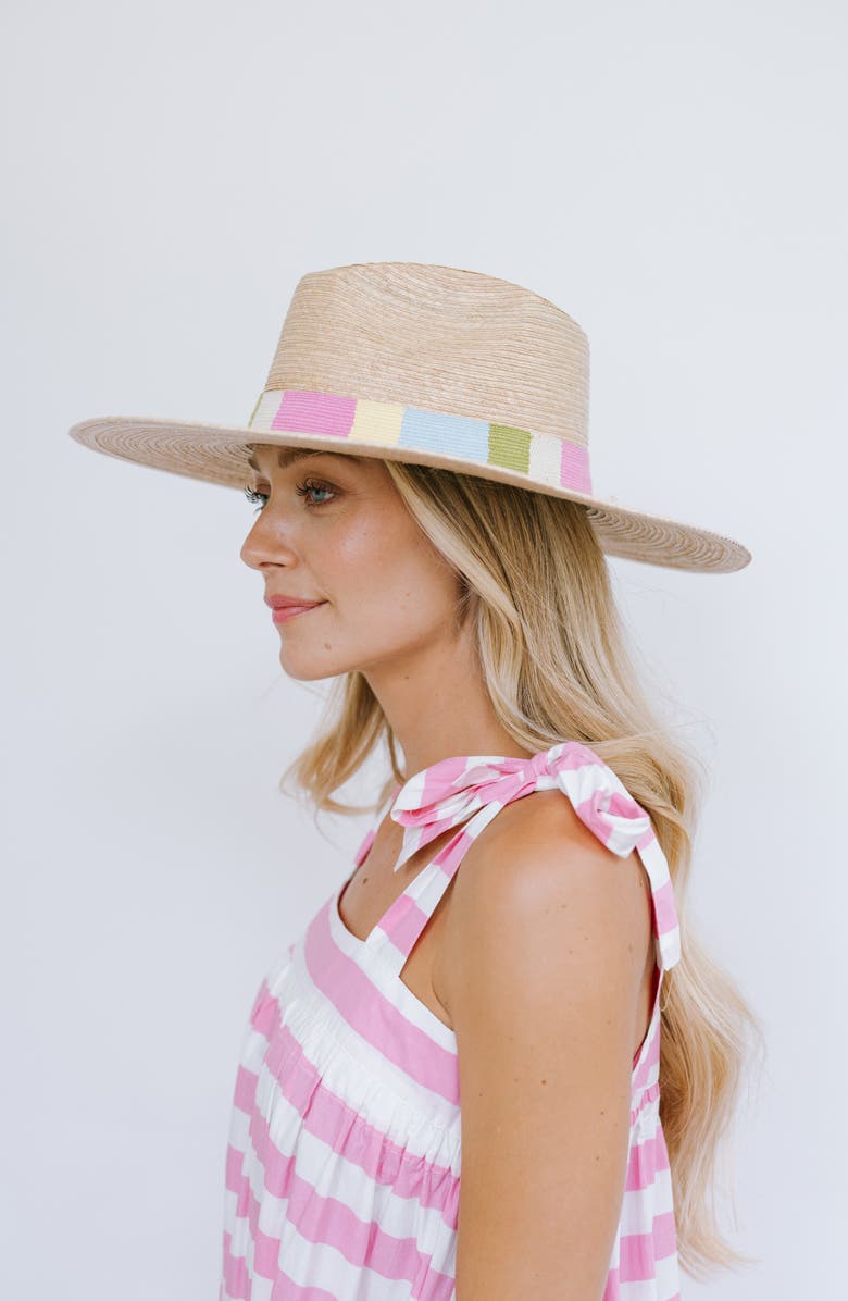 Sunshine Tienda Berta Palm Straw Hat, Alternate, color,