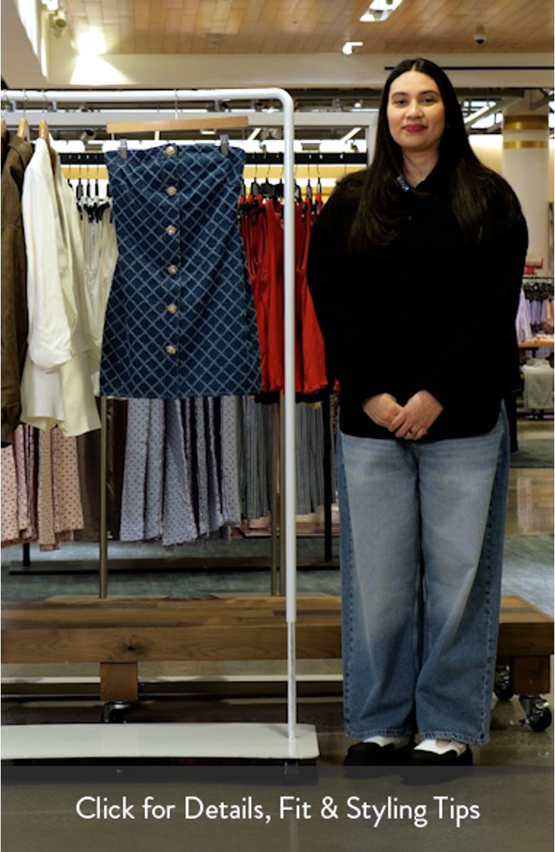 Distressed Denim Button Front Minidress, sales video thumbnail