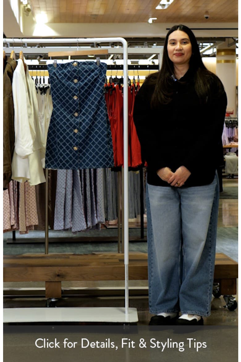 Distressed Denim Button Front Minidress video