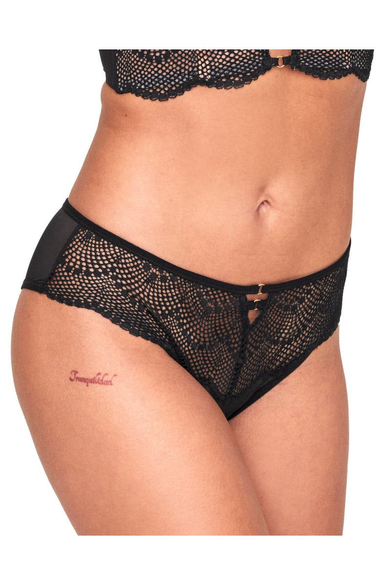 Adore Me Margaritte Cheeky Panties, Main, color, Black