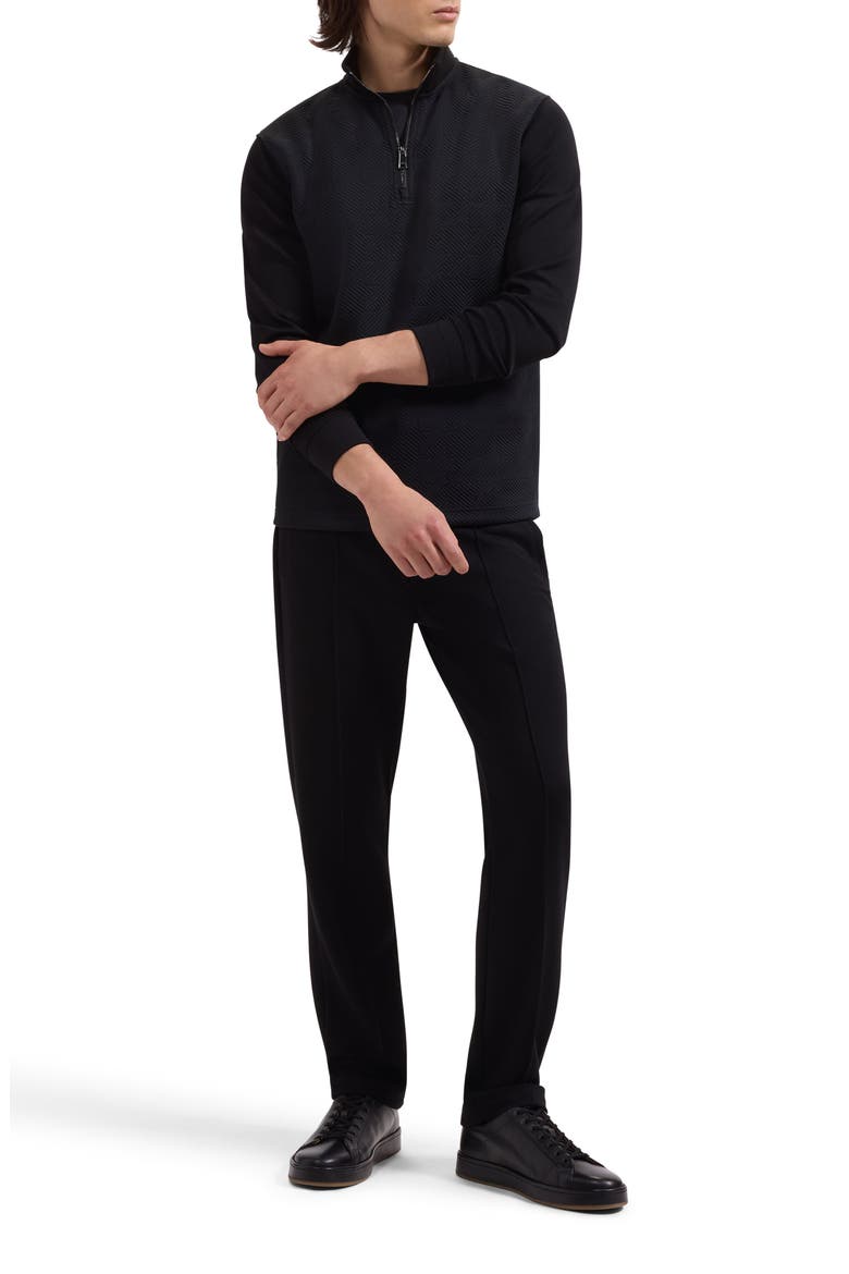 Soft Touch Quarter Zip Sweatshirt, Alternate, color, BLACK