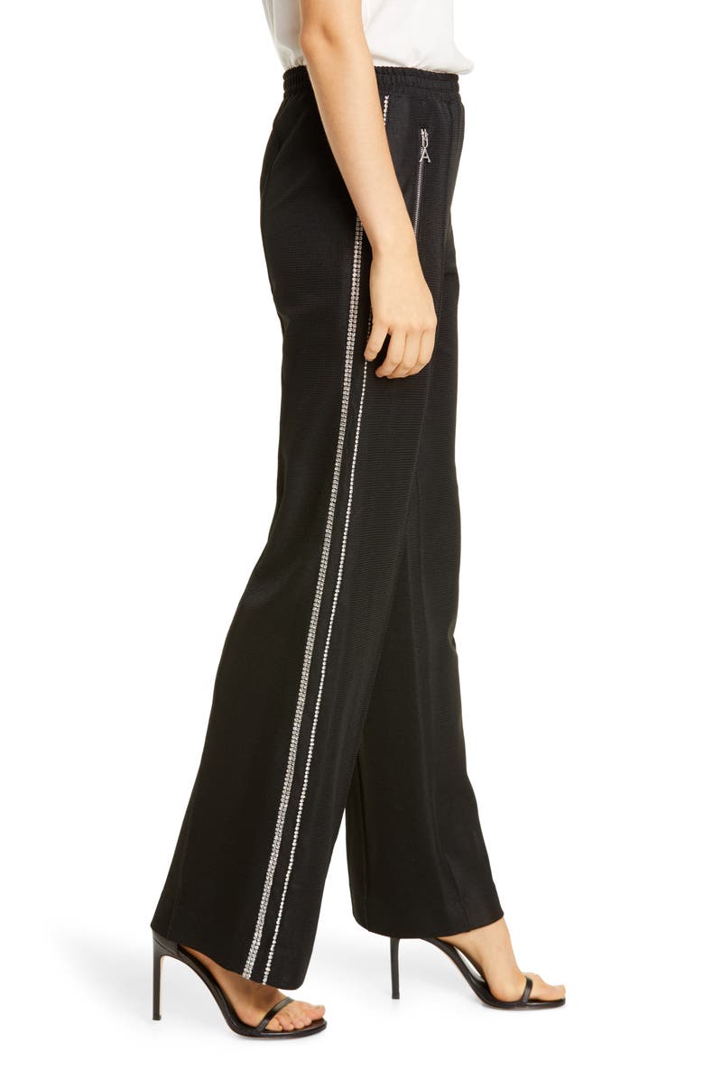 Area Crystal Trim Track Pants, Alternate, color, 