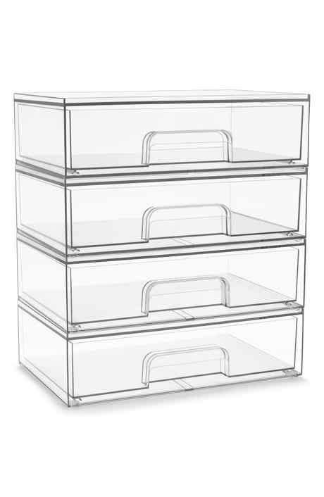 Set of 4 Stackable Organizer Drawers