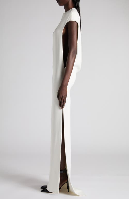 Tom Ford Stretch Silk Georgette Evening Gown In White