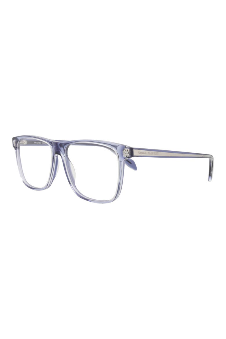 56mm Square Sunglasses, Alternate, color, BLUE BLUE TRANSPARENT