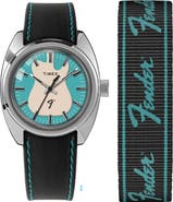 Timex® Fender x Timex Leather Strap Watch, 37mm