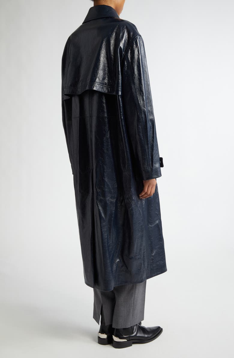 Jil Sander Oversize Deerskin Leather Trench Coat, Alternate, color, 