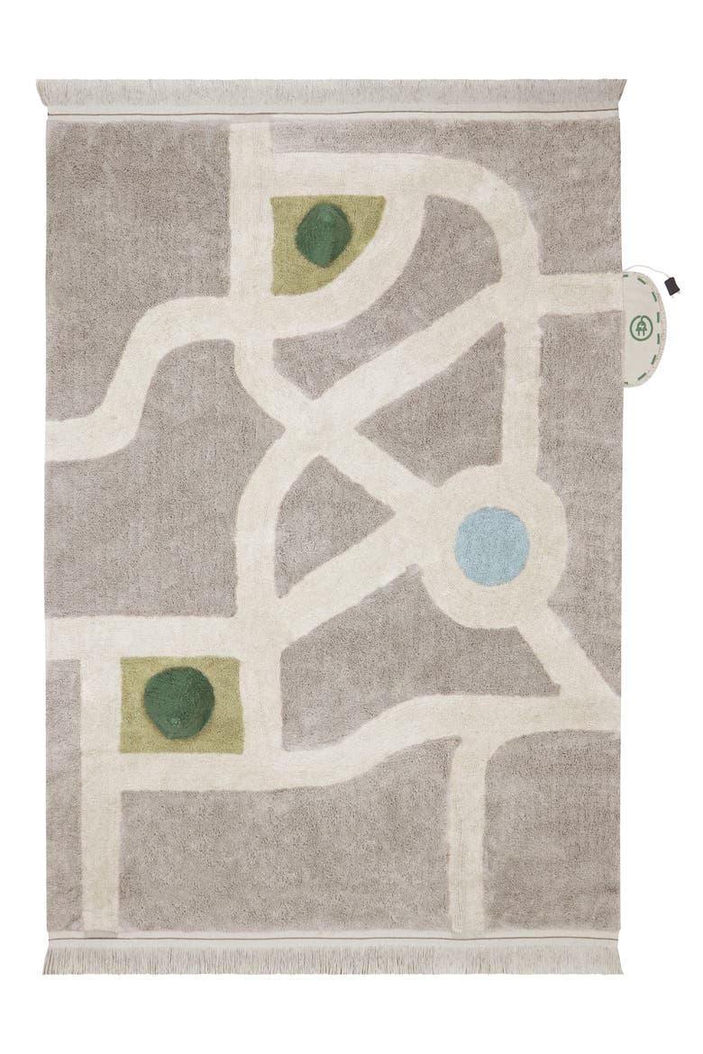 Kids' Wasahable Ecocity Play Rug, Alternate, color, STONE BEIGE NATURAL AQUA