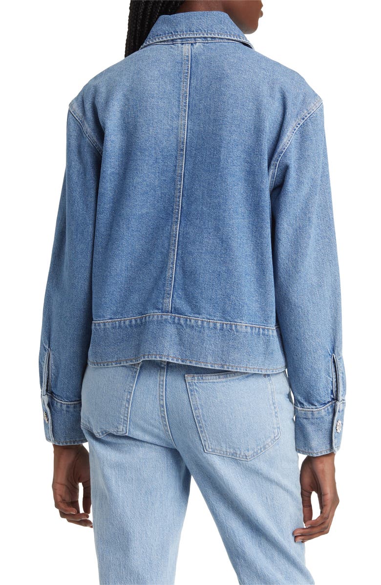 Rails Bianca Embellished Button Denim Jacket, Alternate, color, 