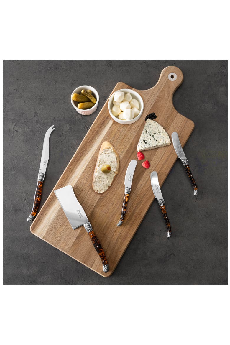 Laguiole 8-Piece Cheese Knife Set, Alternate, color, TORTOISE SHELL
