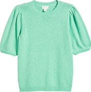 Caslon® Novelty Short Sleeve Cotton Sweater