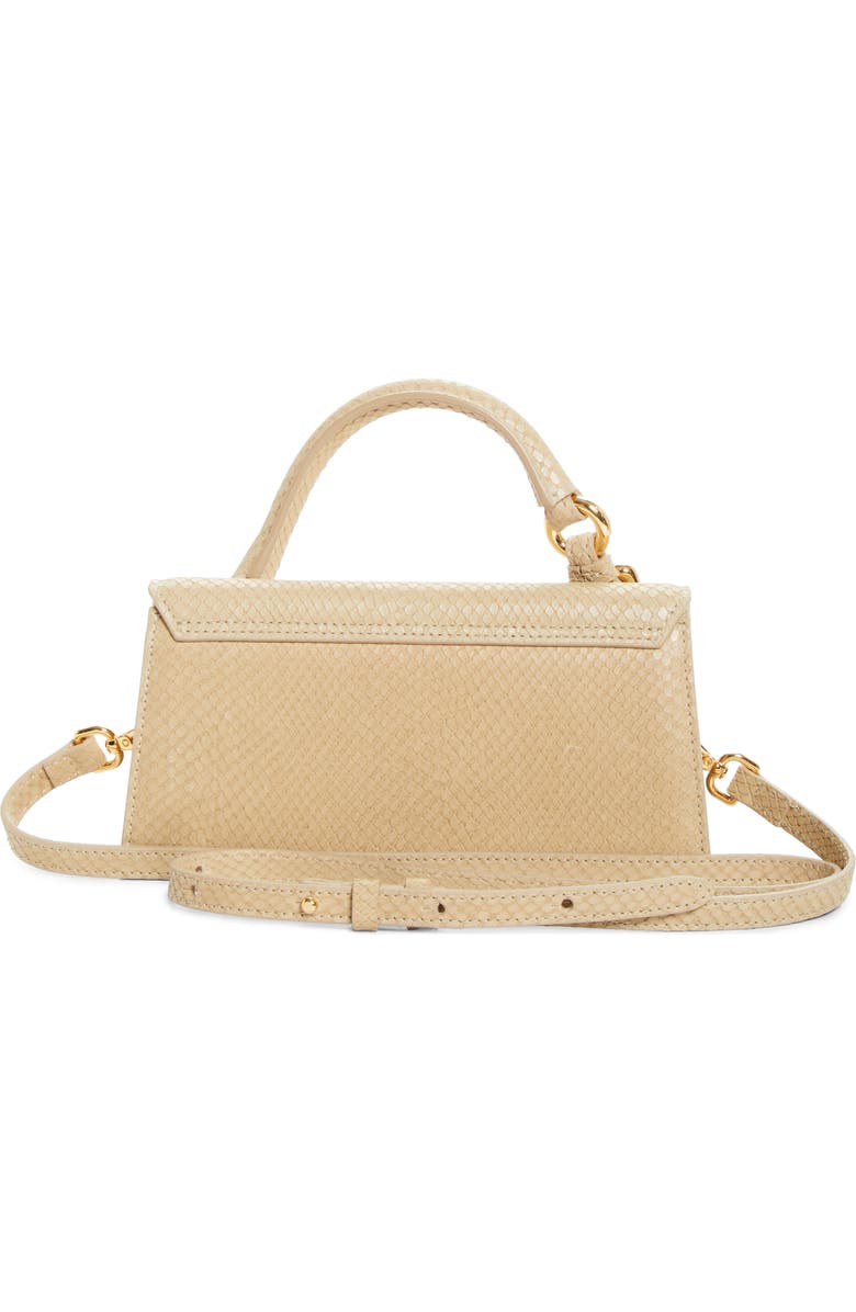 Jacquemus The Long Chiquito Embossed Leather Top Handle Bag, Alternate, color, Light Beige 130