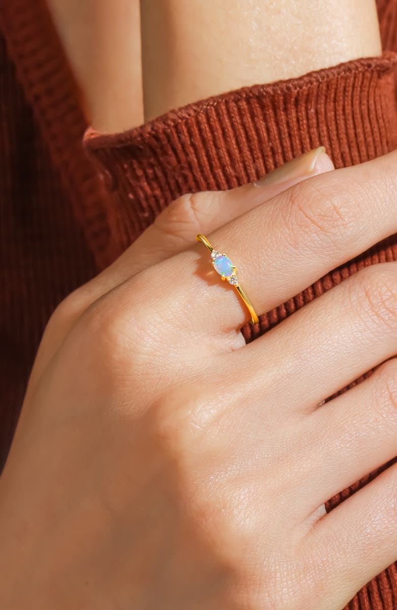 YS GEMS Opal & White Topaz Ring, Alternate, color,