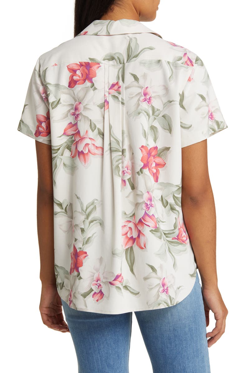 Tommy Bahama Beachway Blooms Talulla Floral Silk Button-Up Shirt, Alternate, color, 