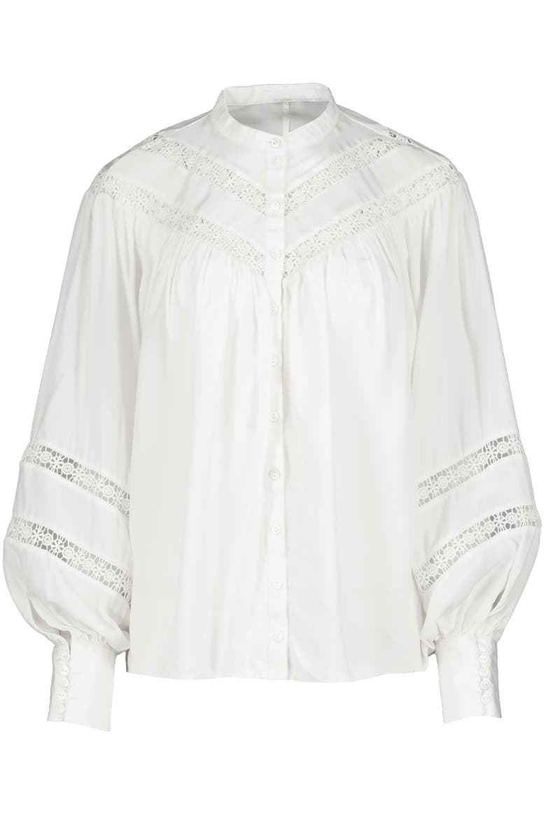 Wesley Blouse, Alternate, color, White