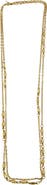 MADISON BEVERLY HILLS Vintage 1980s Gold Tone Oval Bead Station Necklace