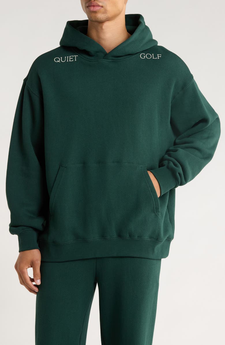 Quiet Golf Logo Hoodie, Main, color, Forest