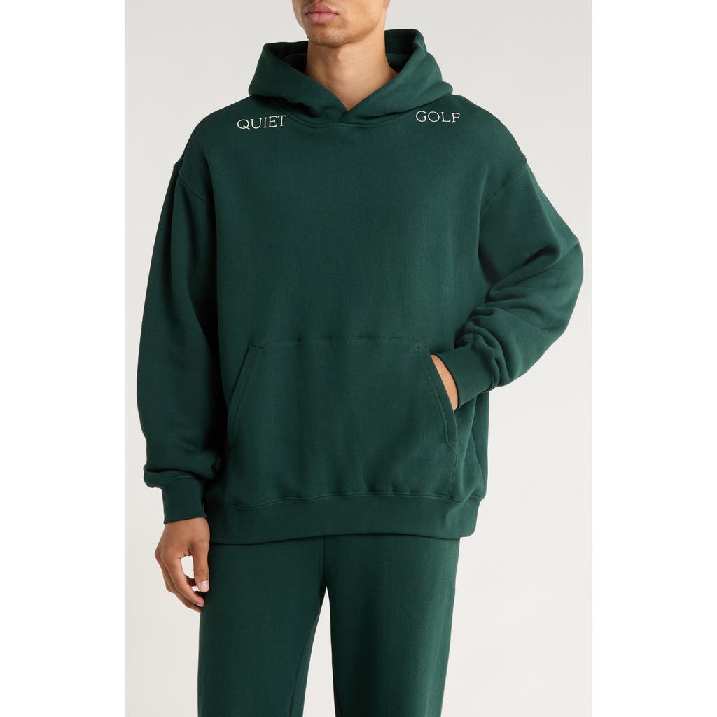 Quiet Golf Logo Hoodie in Forest  product