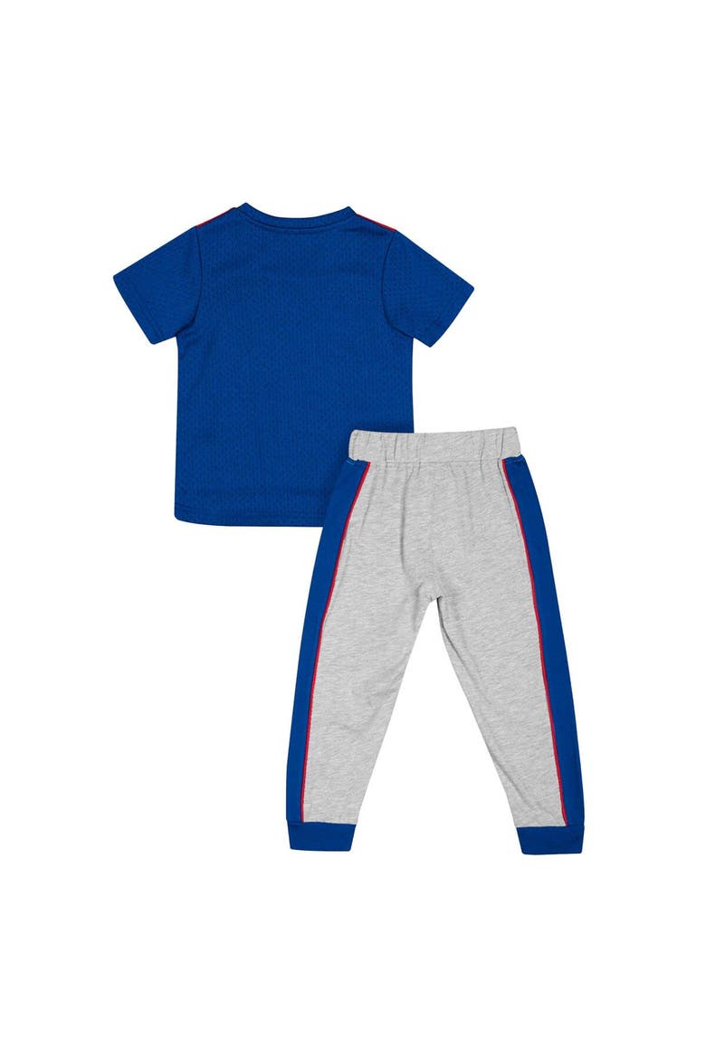 Toddler Colosseum Royal/Heather Gray Kansas Jayhawks Ka-Boot-It Jersey & Pants Set, Alternate, color, Royal