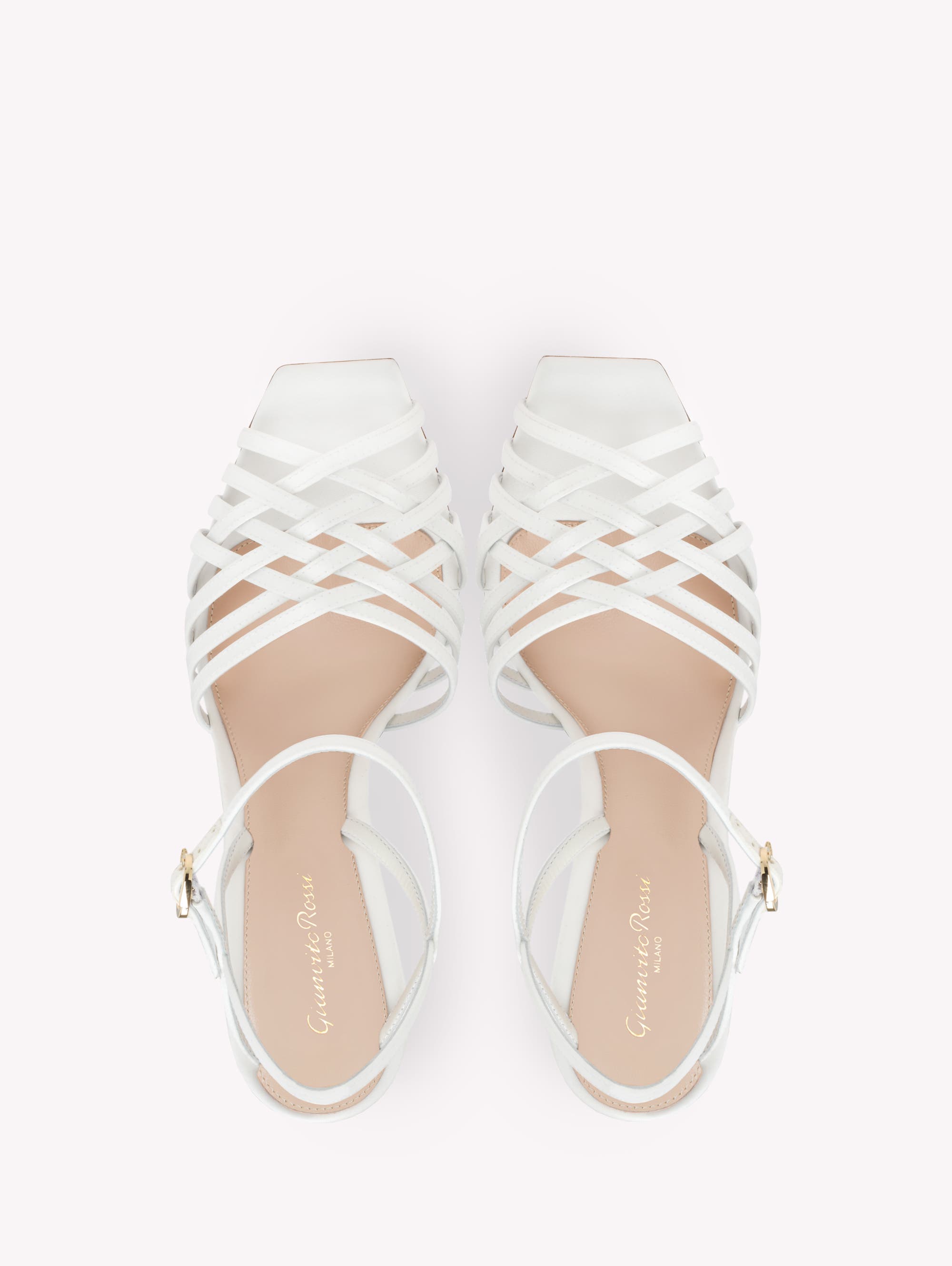 Kerry Sandal, Alternate, color, White Fabric