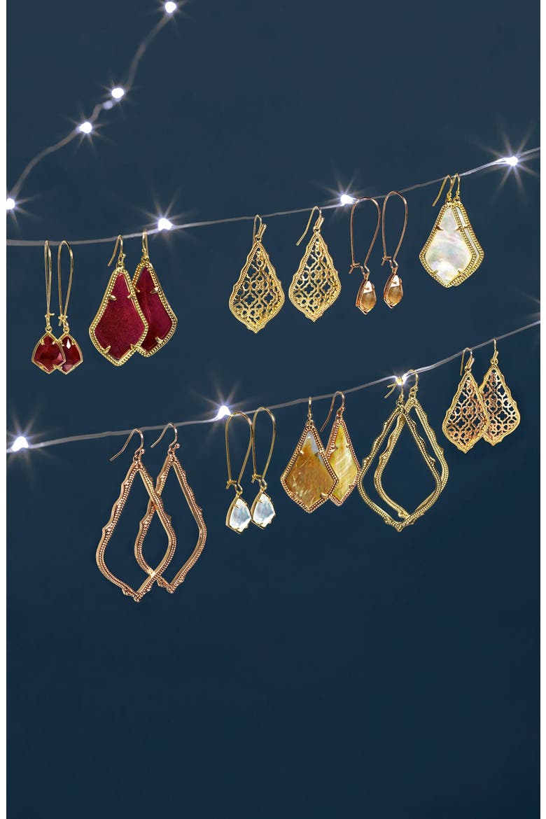 'Alex' Teardrop Earrings, Alternate, color, IVORY MOTHER OF PEARL/ GOLD