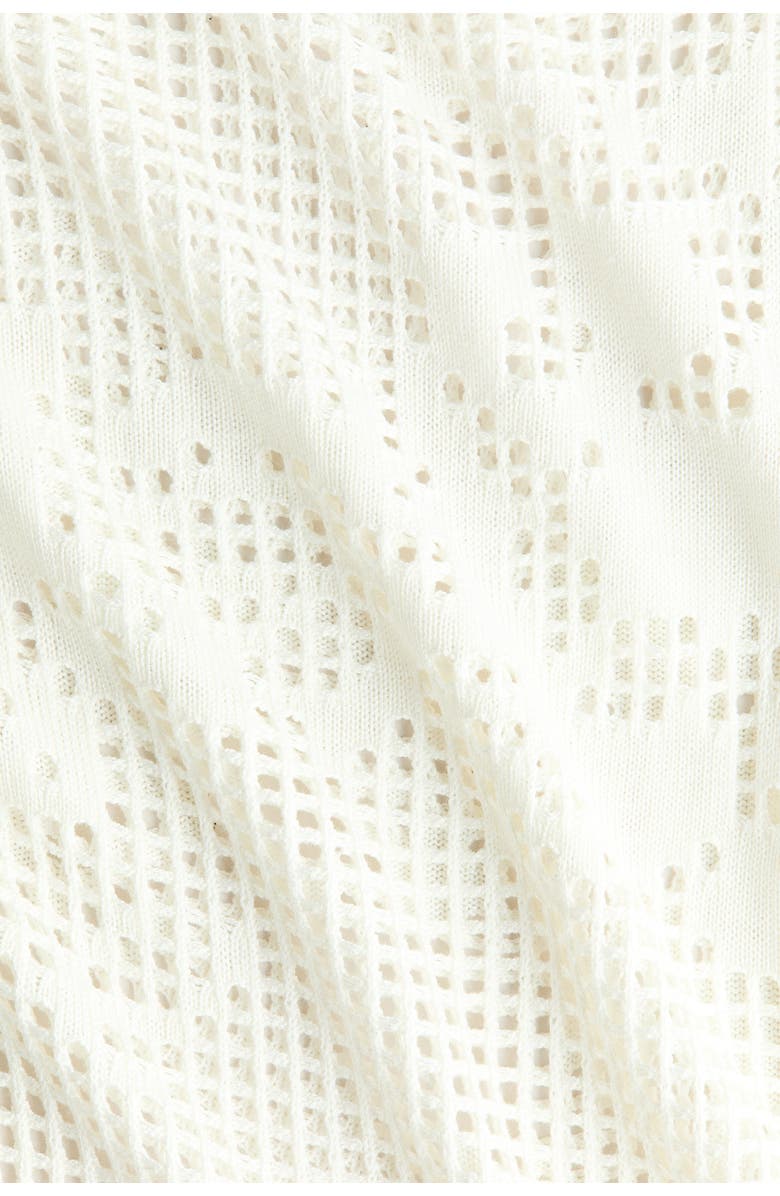 H&M Motif-detail Crochet-look Dress, Alternate, color, Cream