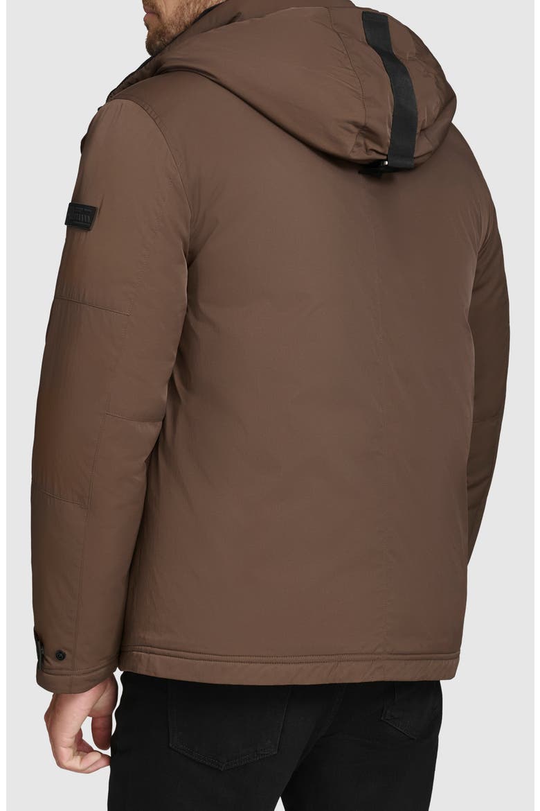 Hooded Utility Down & Feather Fill Jacket, Alternate, color, ESPRESSO