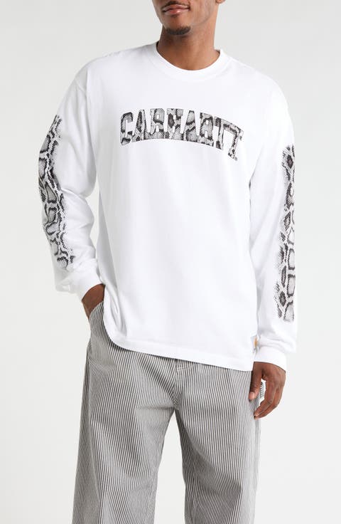 Camo Logo Long Sleeve Organic Cotton T-Shirt