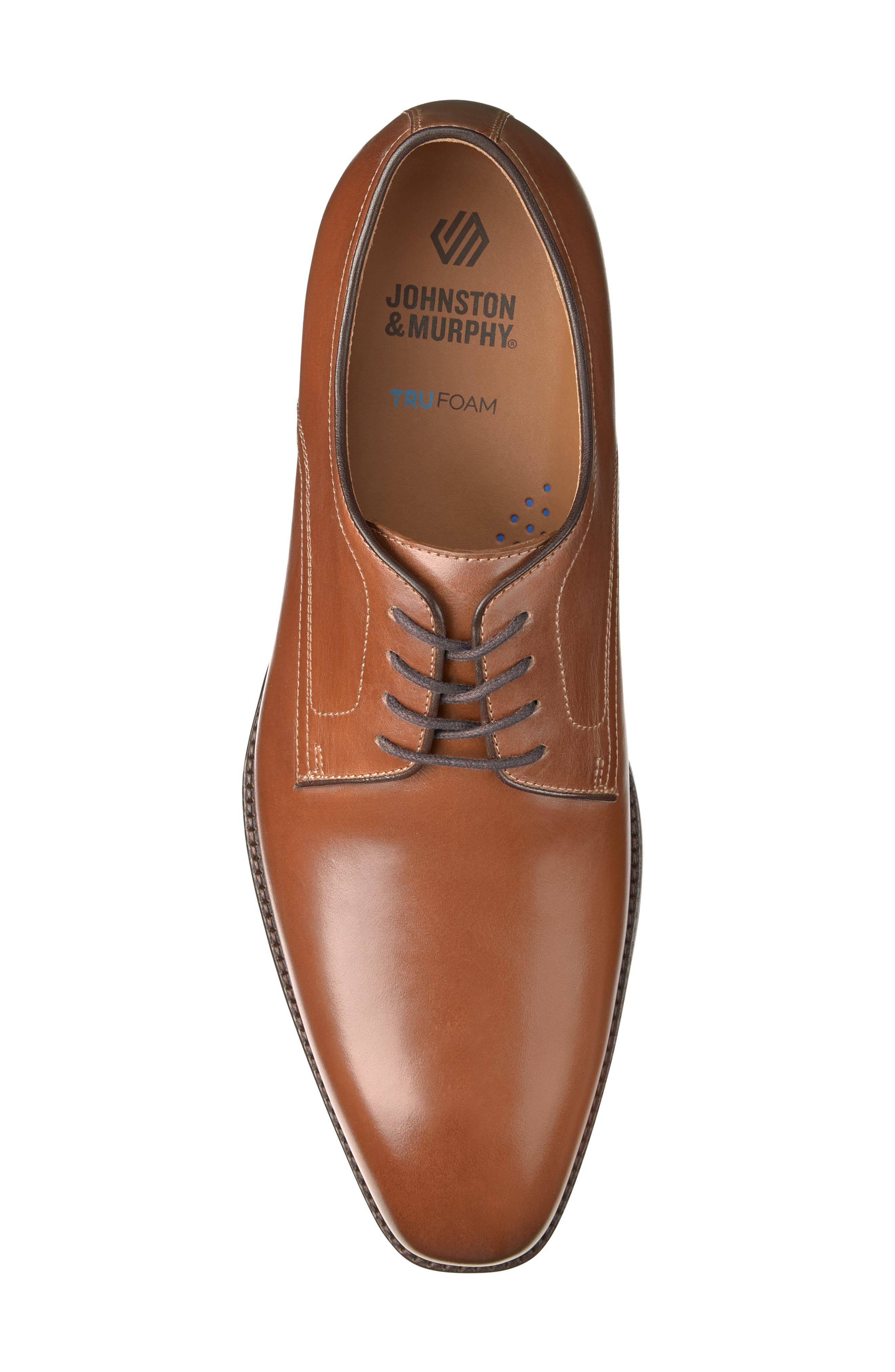 Johnston & Murphy Sullivan Plain Toe Derby, Alternate, color, Tan Italian Calfskin