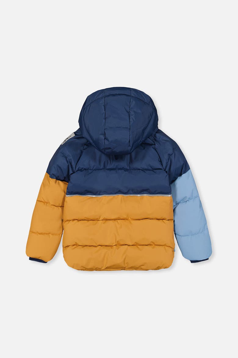 Color Block Hooded Insulated Winter Jacket, Alternate, color, Dark Blue