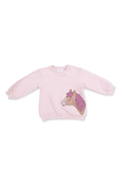 Kids' Horse Graphic Oversized Sweatshirt