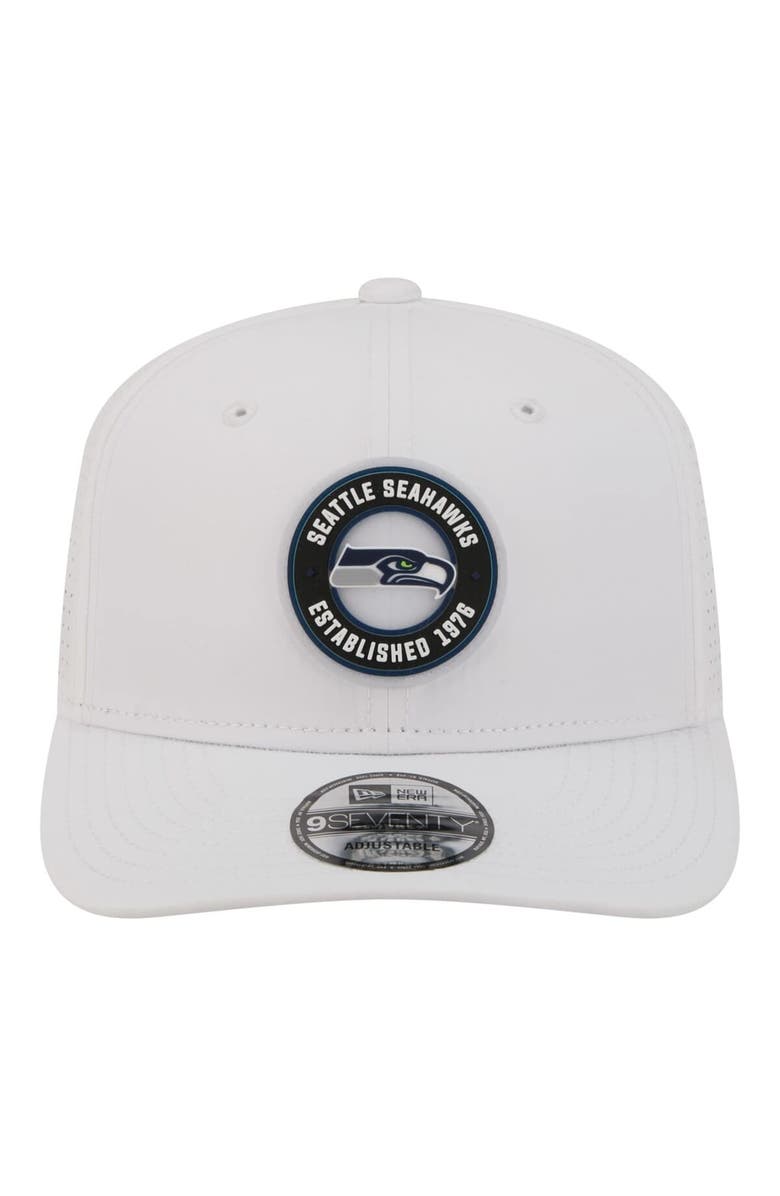 New Era Men's New Era  White Seattle Seahawks COOLERA 9SEVENTY Adjustable Hat, Alternate, color, White