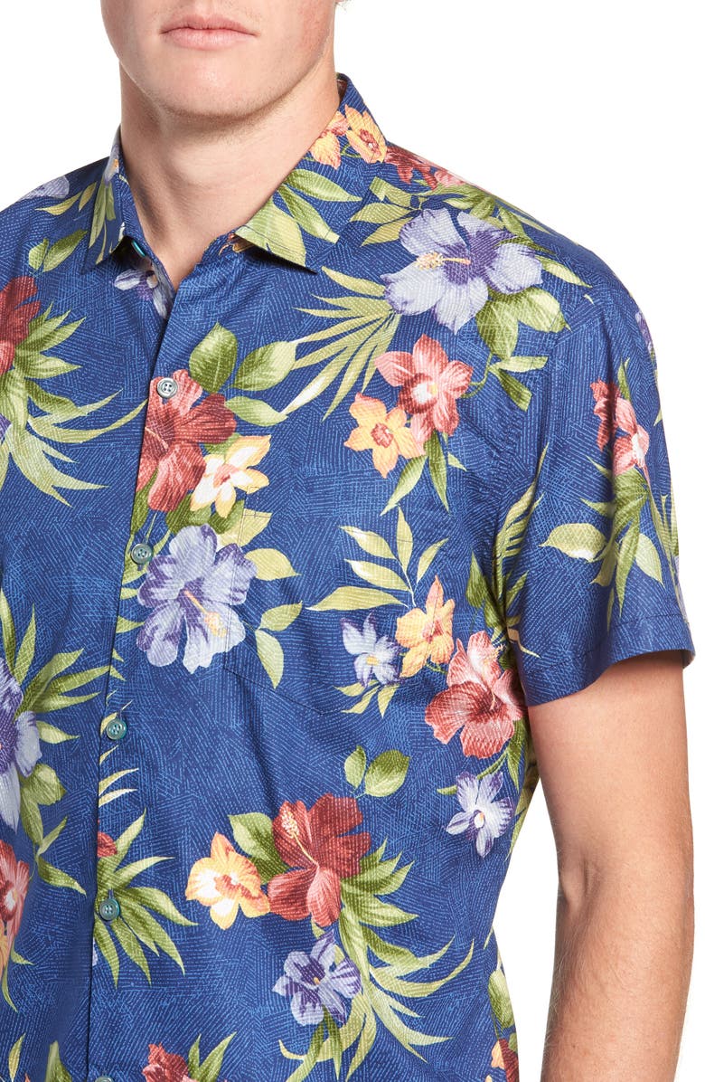 Tori Richard Tropical Filter Trim Fit Camp Shirt, Alternate, color, 