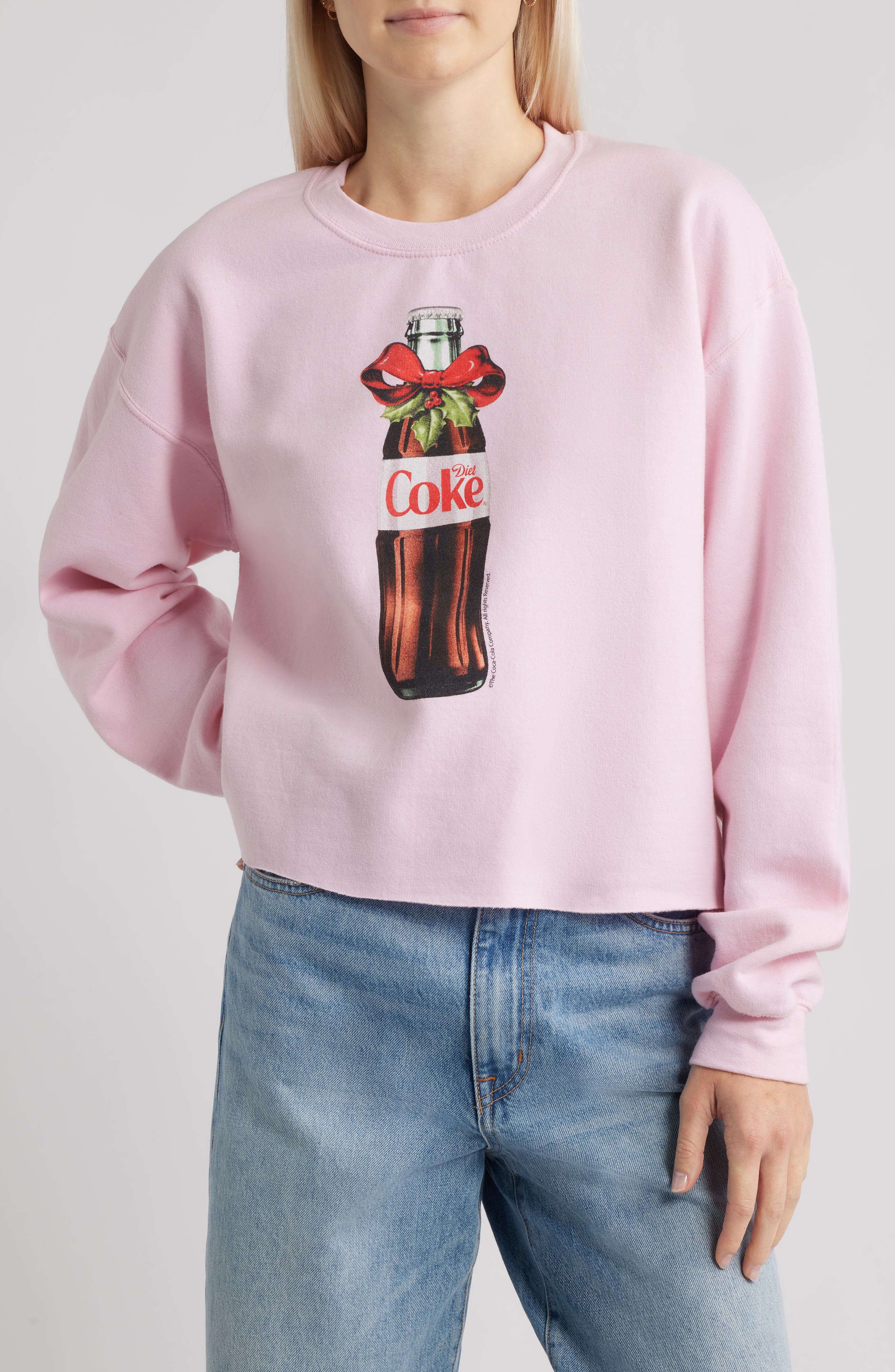Junk Food Diet Coke Bottle Bow Fleece Sweatshirt