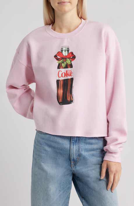 Junk Food Diet Coke Bottle Bow Fleece Sweatshirt