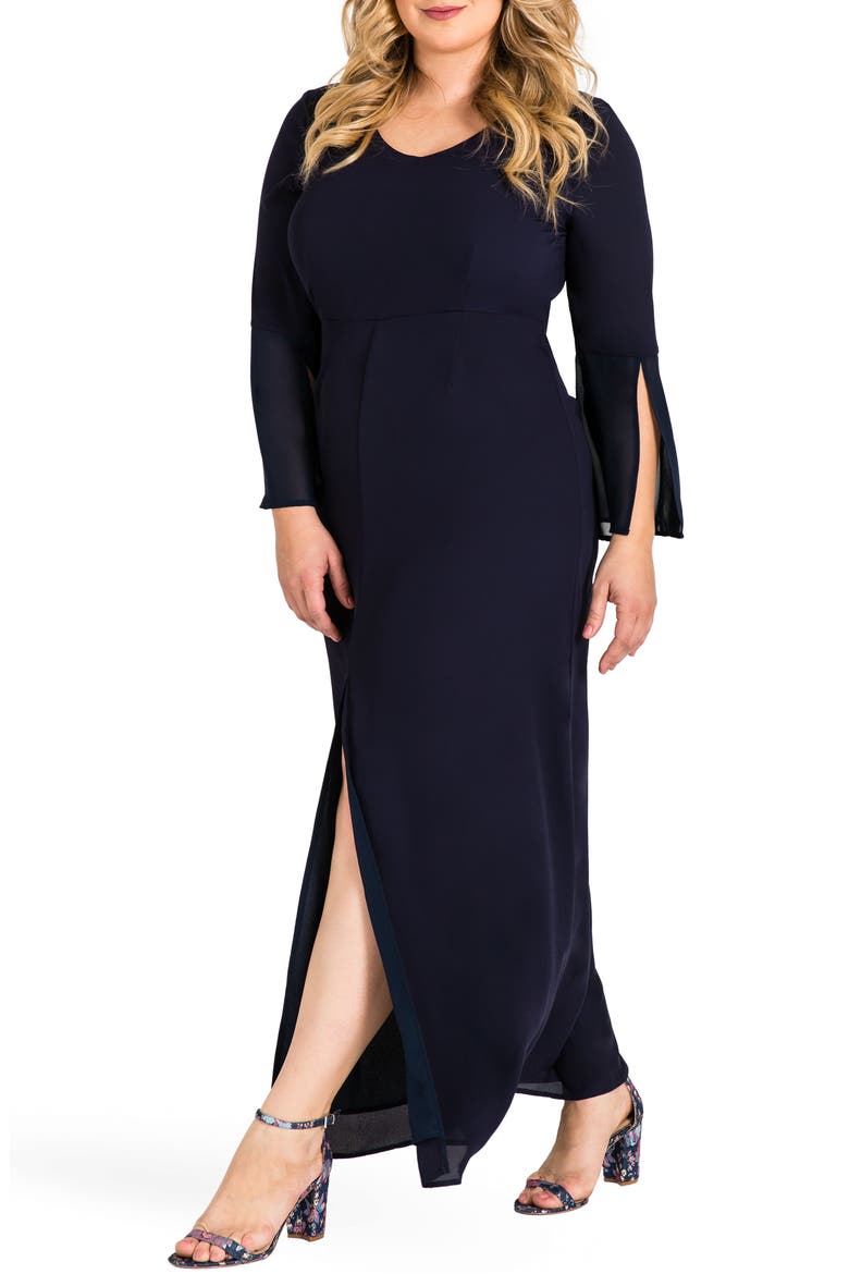 Norah Maxi Dress, Alternate, color, NAVY