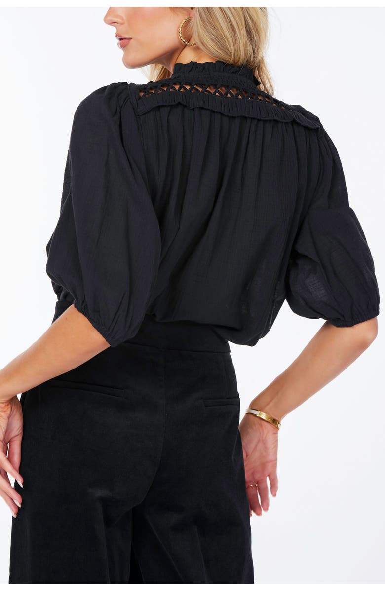 Bishop + Young Chelsea Detail Blouse, Alternate, color, Soft Black