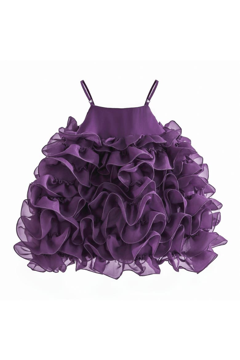 Vionara Ruffle Dress, Alternate, color, Purple
