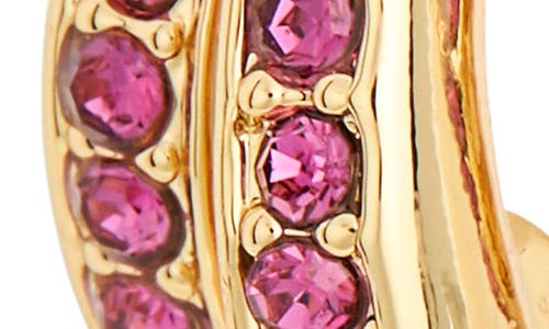 Kurt Geiger London Pavé Crystal Triple Huggie Hoop Earrings In Brown